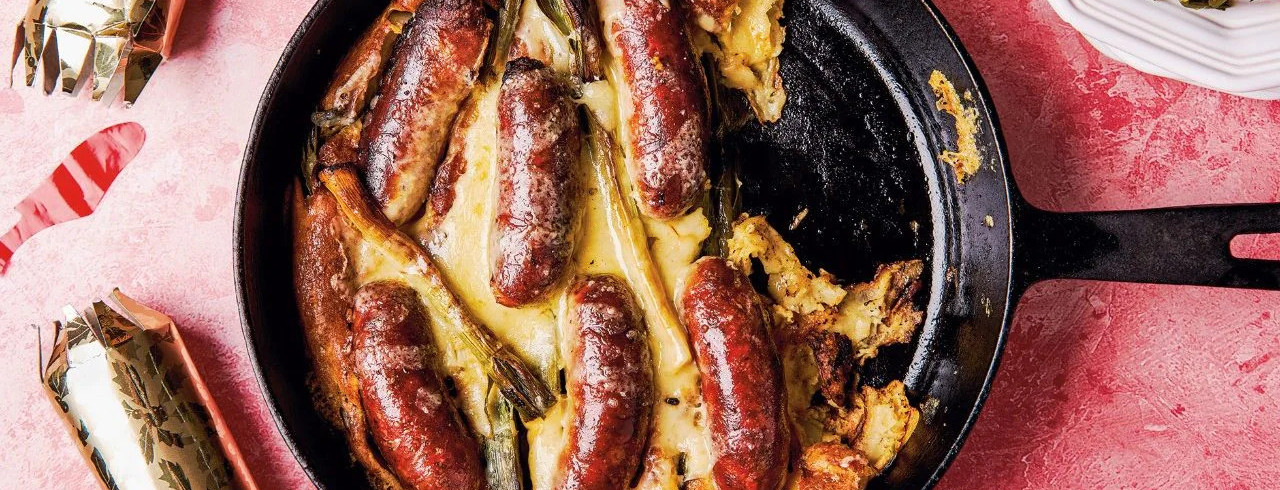 Quick and Easy Cheesy Mustard Toad-in-the-hole with Broccoli