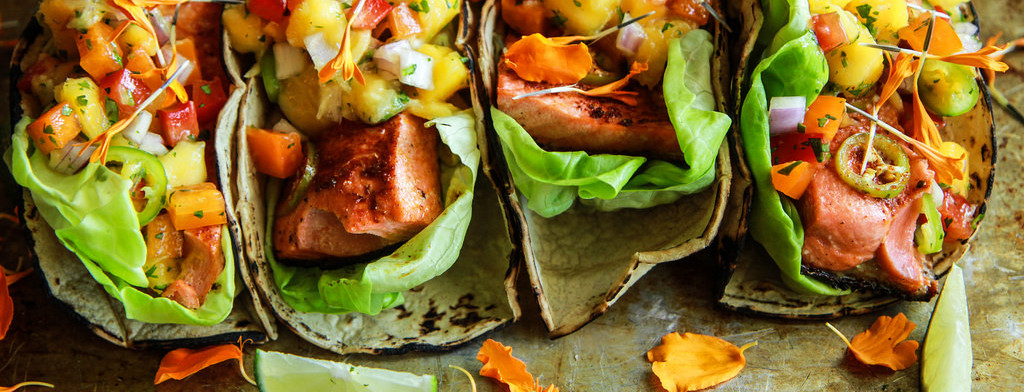 Crispy Salmon Tacos