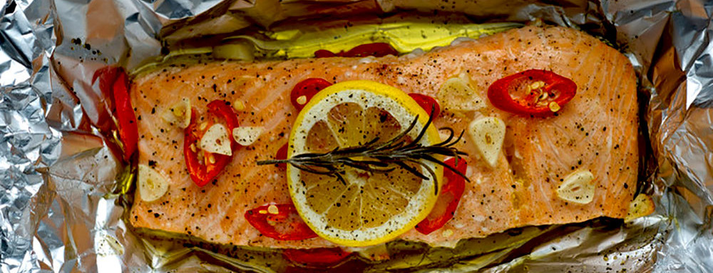 Salmon Parcels with Cayenne Potatoes