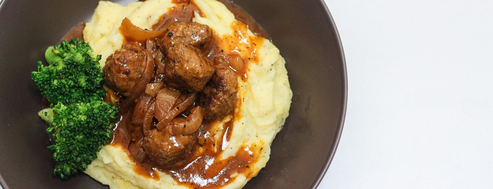 Pork Meatballs, Pancetta and Cheesy Mash