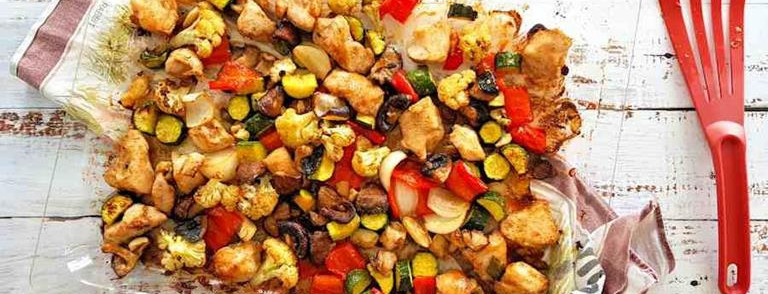 Ras-el-hanout chicken traybake