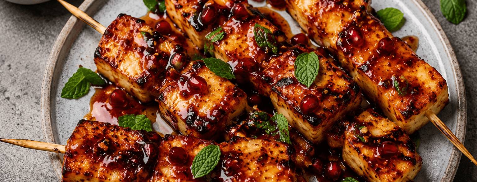 Grilled Halloumi & Honey Lollipops